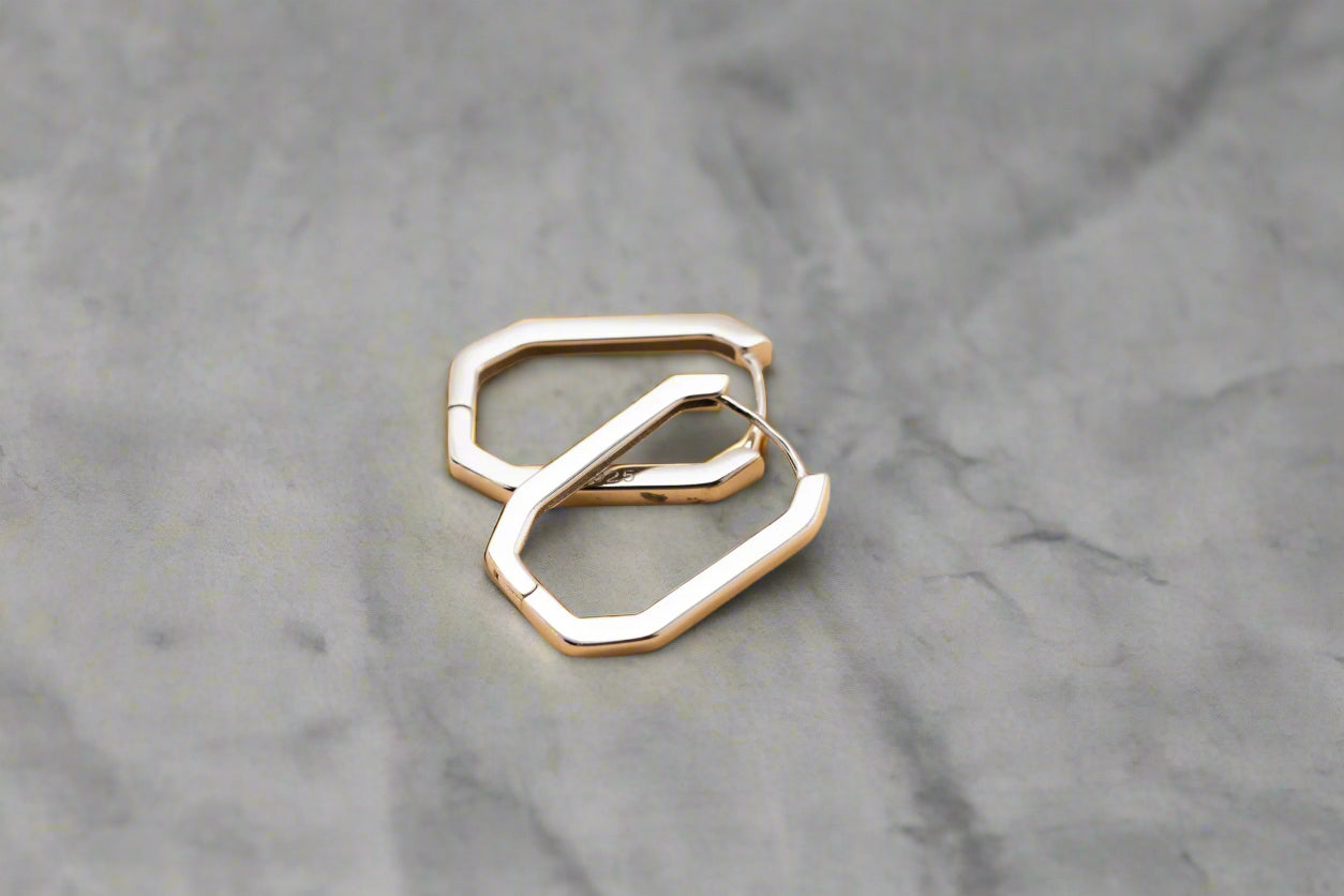 Rectangle Clip Earrings