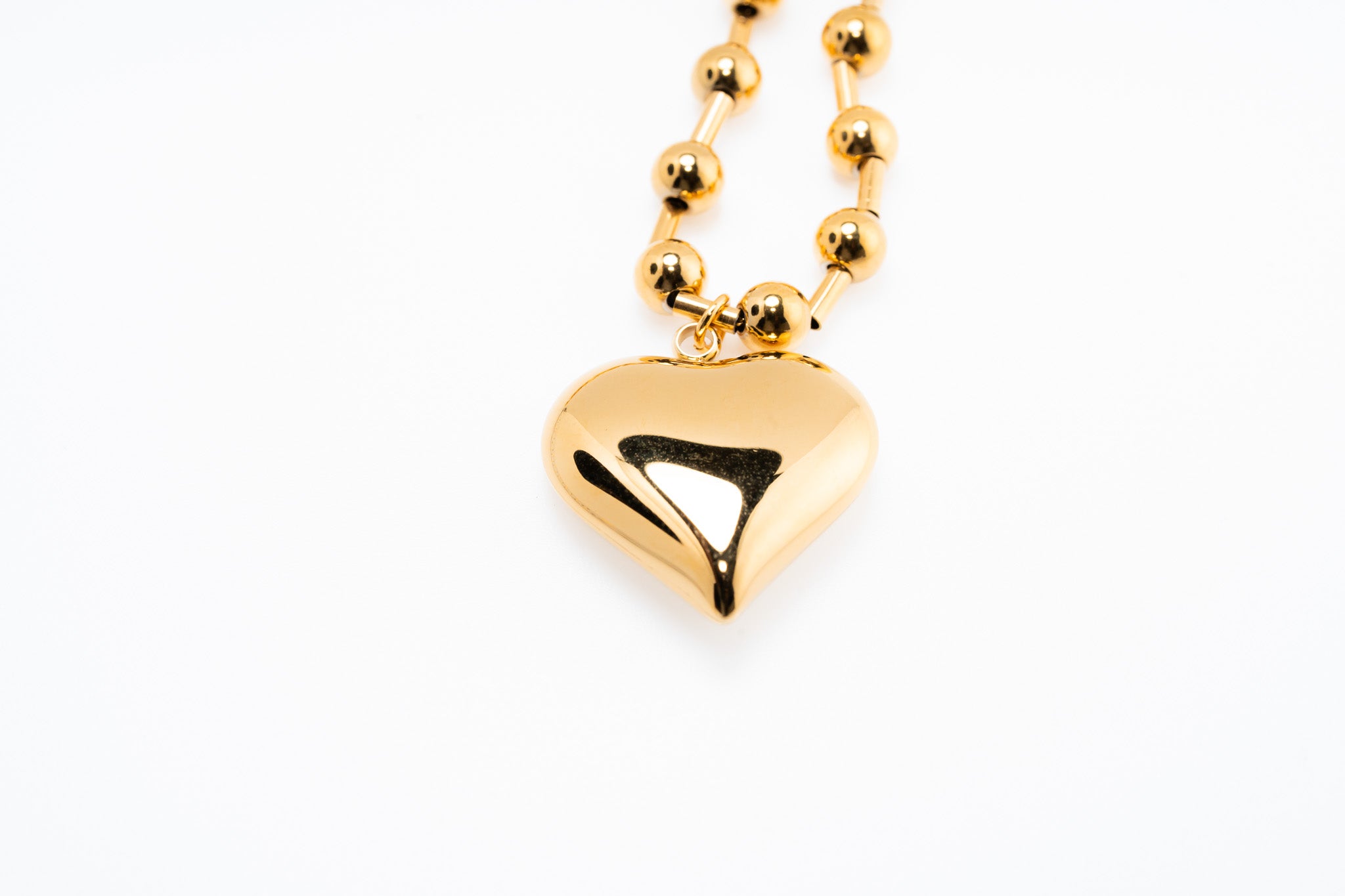 Heart Pendant Beaded Necklace