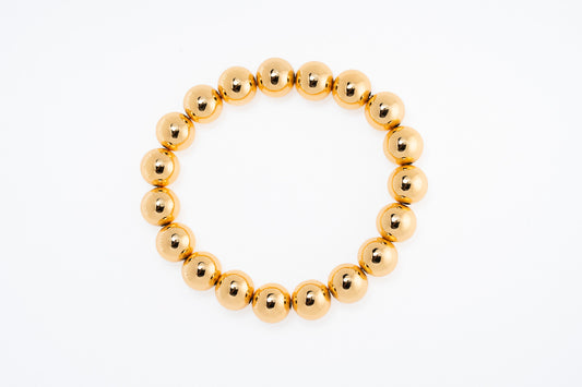 Golden Glow Beaded Bracelet