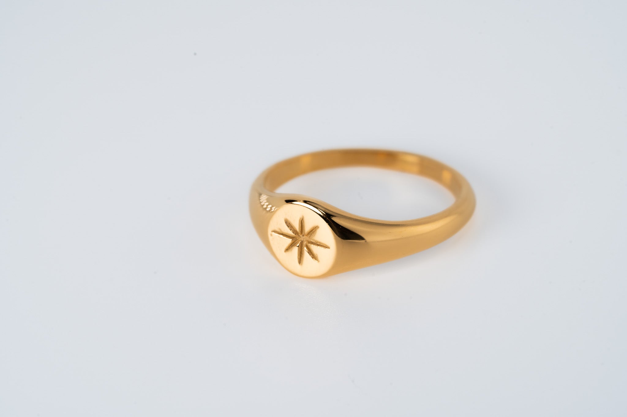 18K Gold Plated Signet Ring