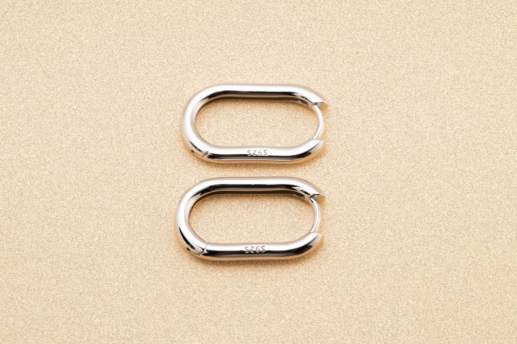 Sterling Silver Oval Round Clip Earrings