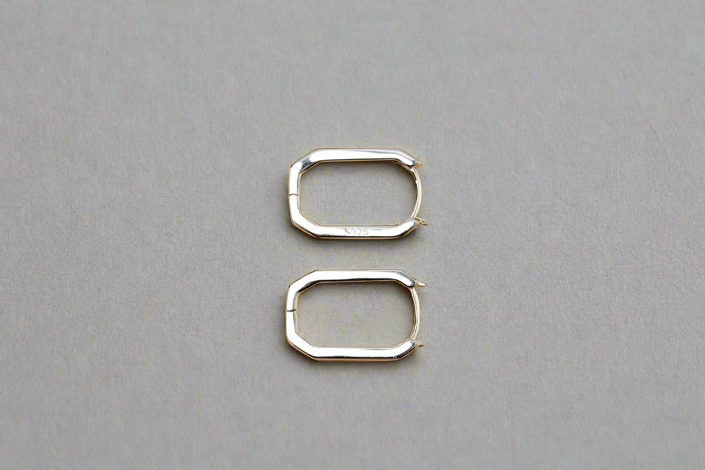 Rectangle Clip Earrings