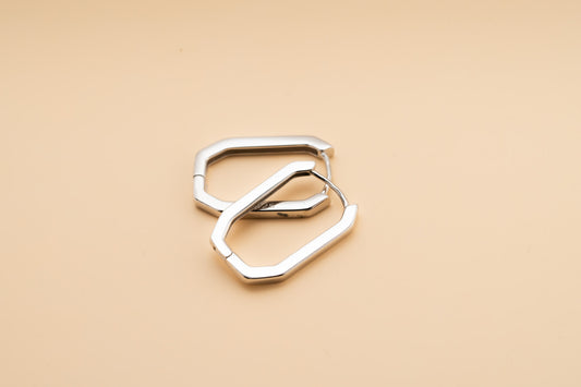 Rectangle Clip Earrings