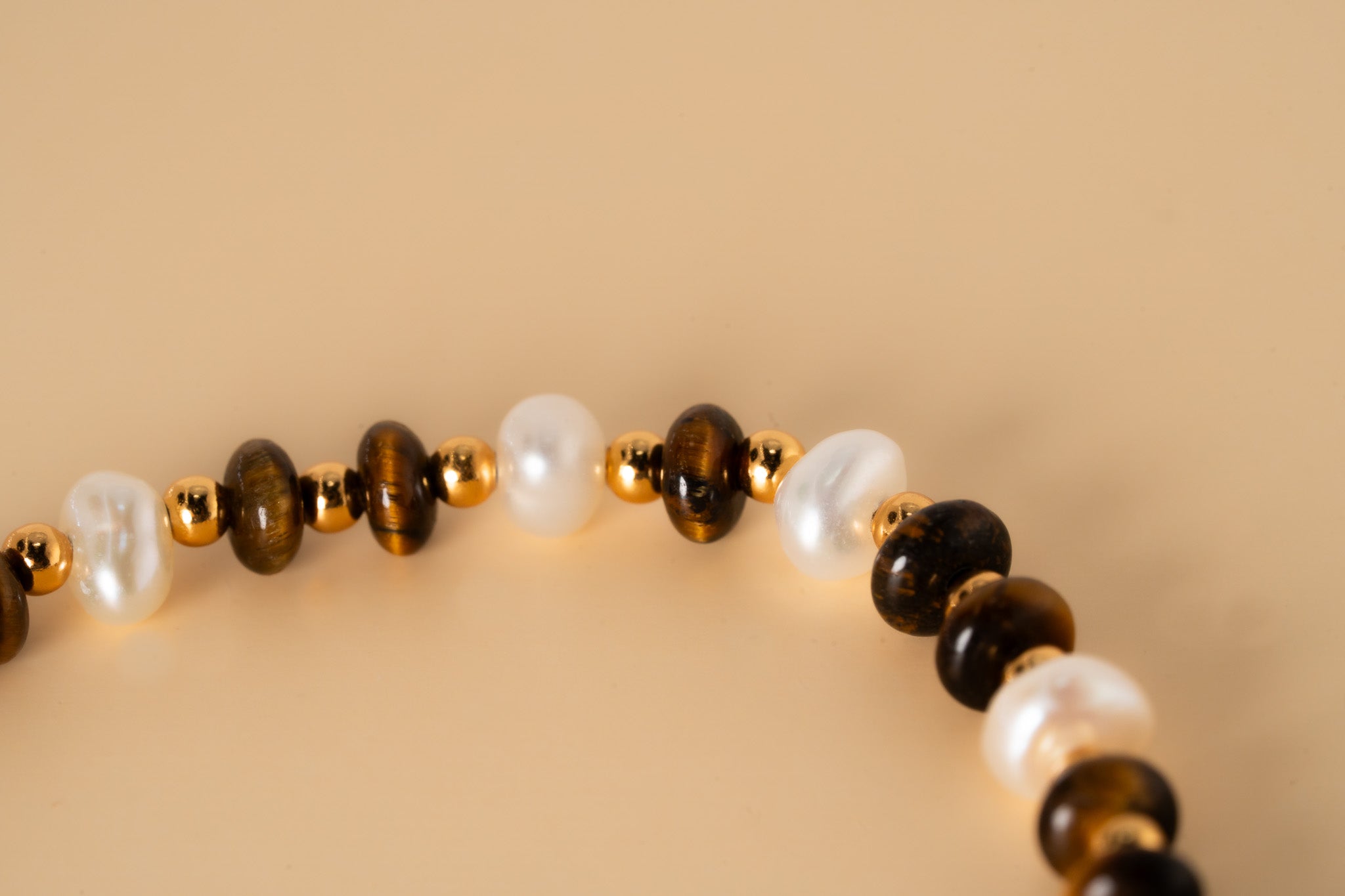 Golden Tiger's Charm Beaded Bracelet
