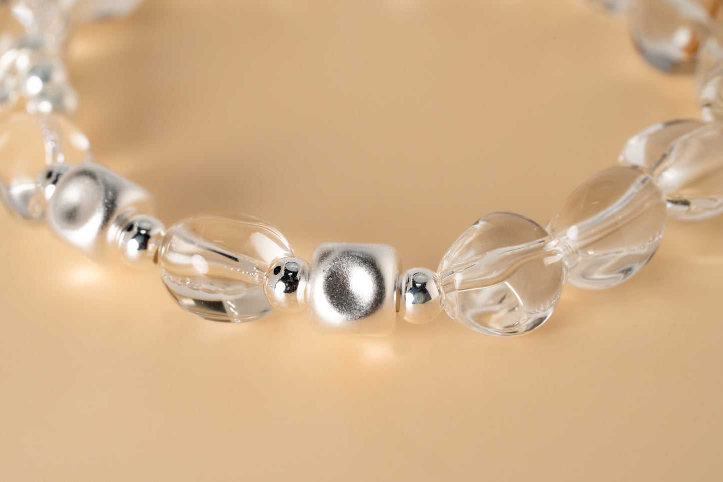 Natural Crystal Beaded Bracelet