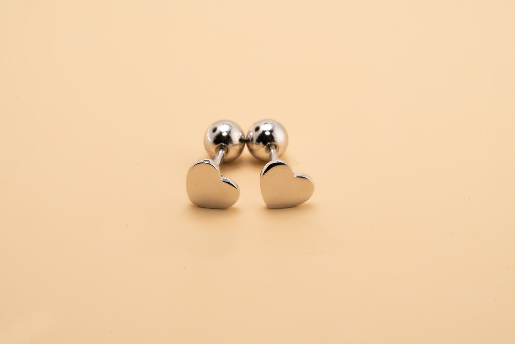 Sterling Silver Hearts Studs