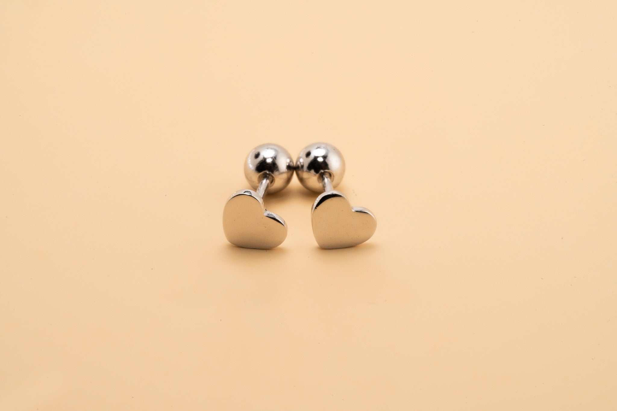 Sterling Silver Hearts Studs