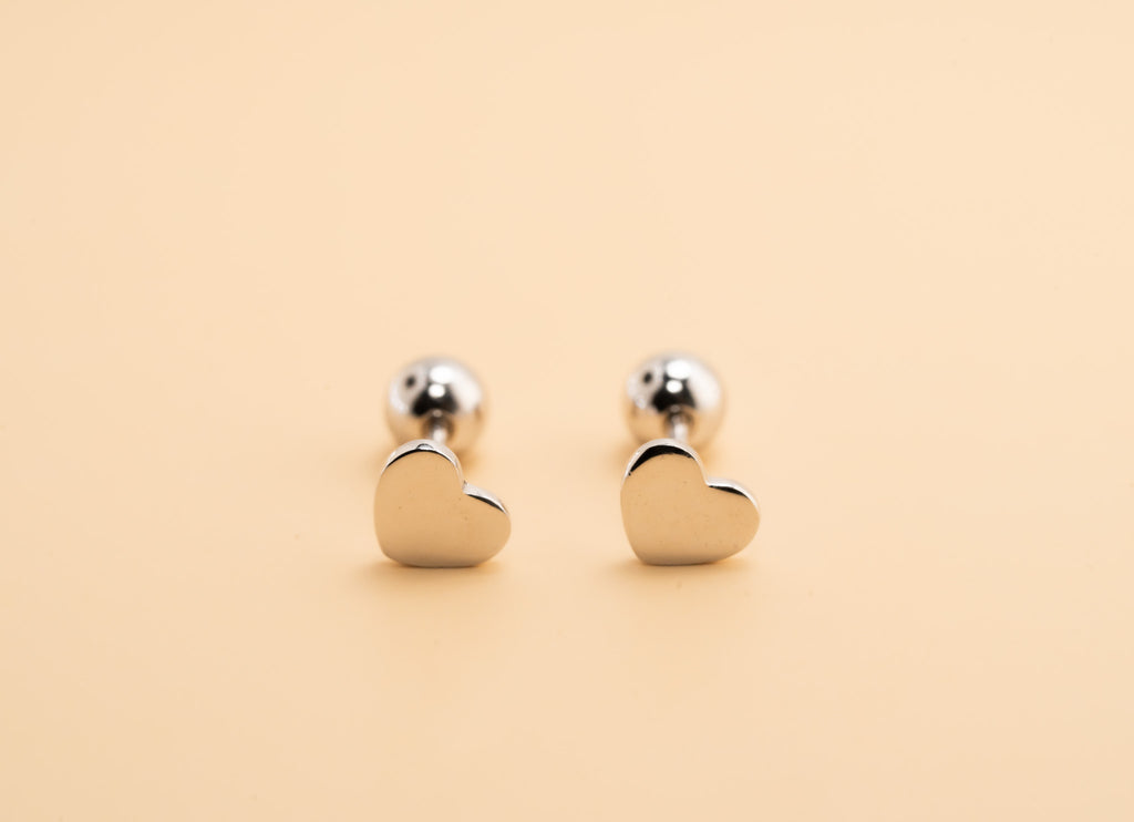 Sterling Silver Hearts Studs