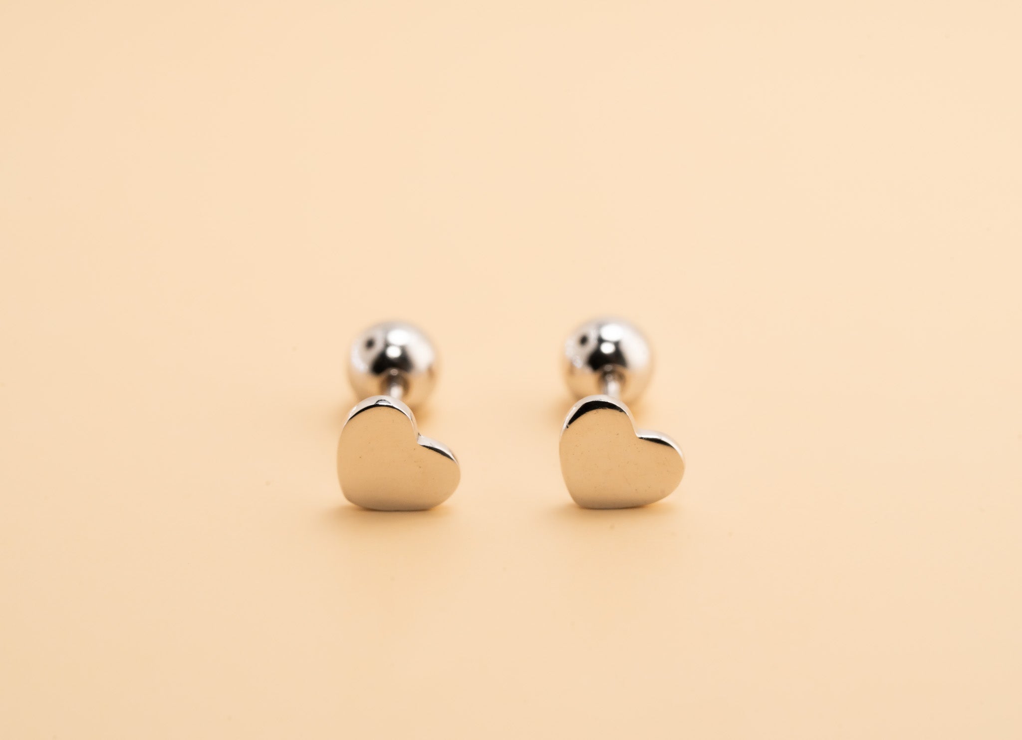 Sterling Silver Hearts Studs