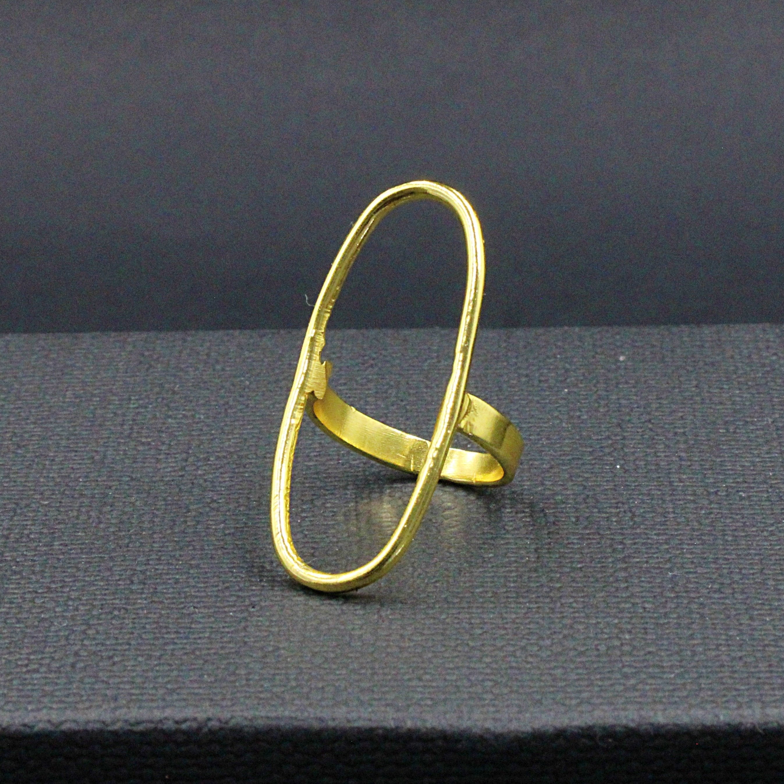 Anillo SALERNO bañado en oro-4